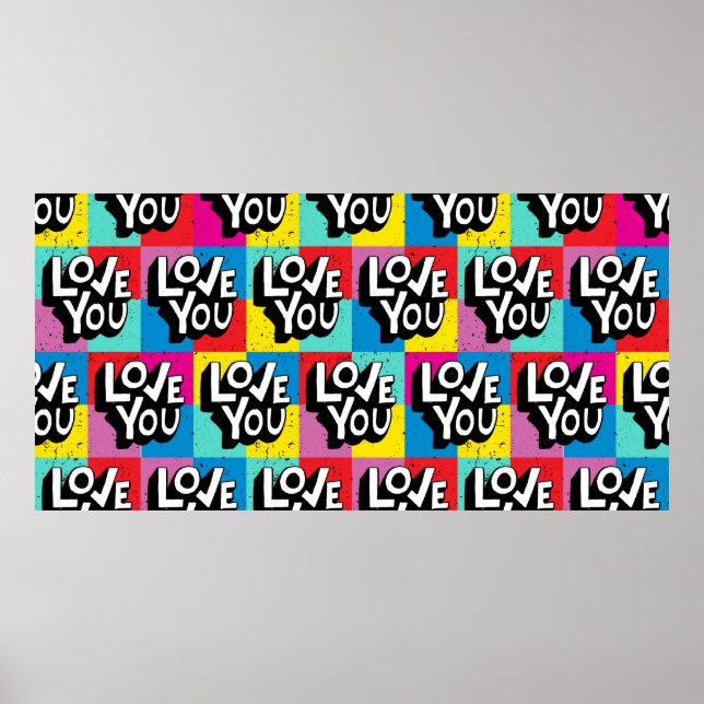 Póster Te quiero. Patrón de grabado manual para San Valen (Frente)