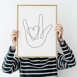 Póster Te quiero Rótulo