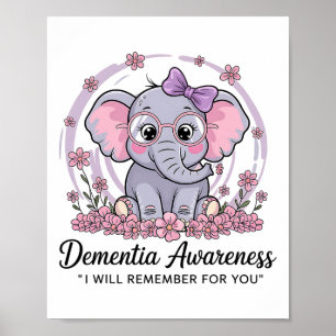Póster Te recuerdo por ti elefante lindo conciencia de de