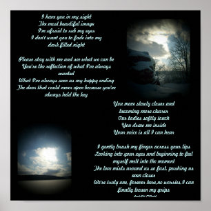 Póster Te tengo a la vista... Poster de poemas y letras