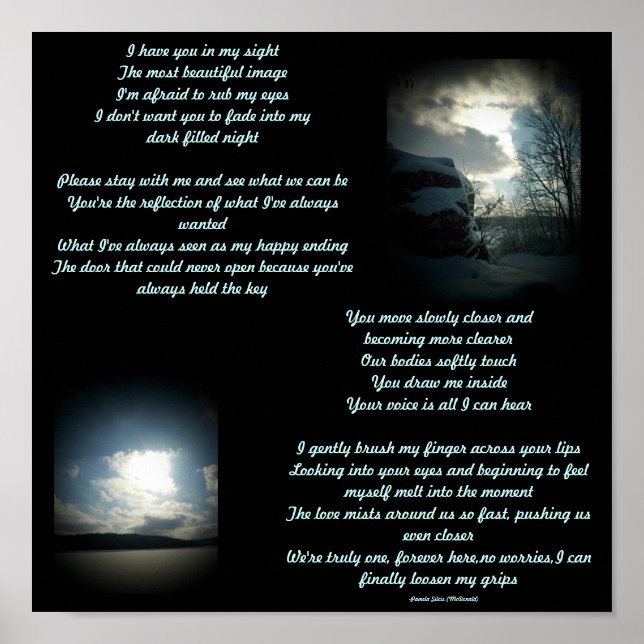Póster Te tengo a la vista... Poster de poemas y letras (Frente)