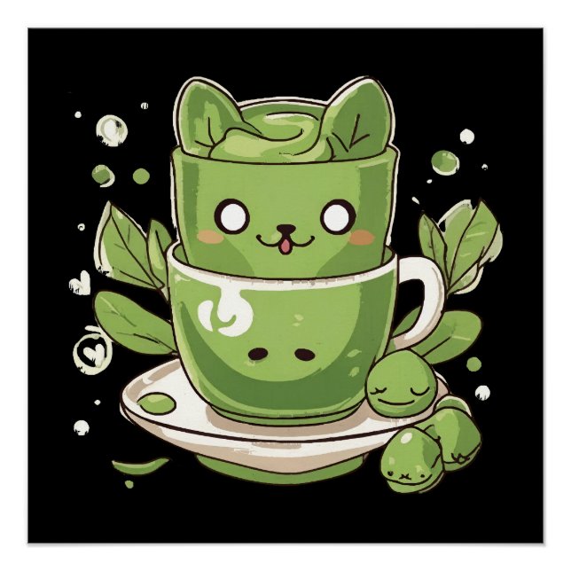 Póster té verde matcha (Anverso)