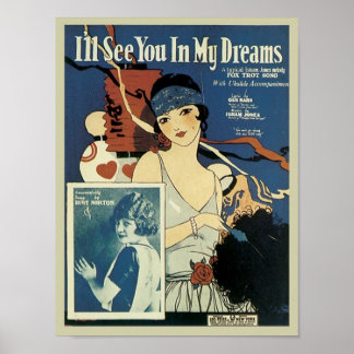 Póster Te veré en la portada de mi libro de canciones de 