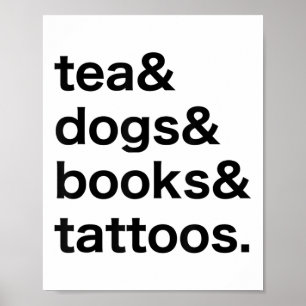 Póster Tea Dogs Libros Tatuajes _1