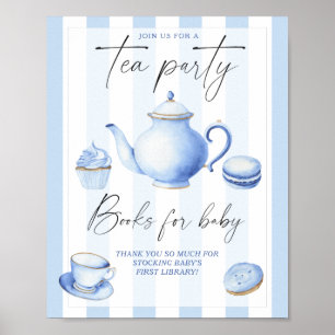 Póster Tea Fiesta Boy Bebé libros de ducha para bebé