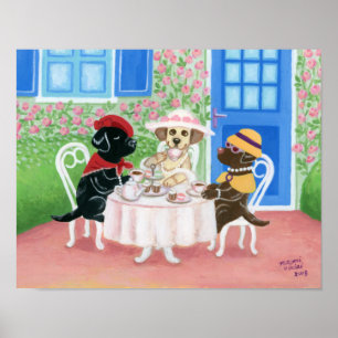 Póster Tea Fiesta Labradors