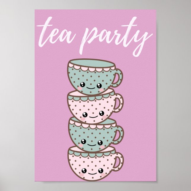 Póster Tea Fiesta Pink (Frente)