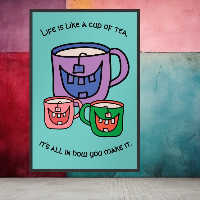 Póster Tea Positiva Óptima Frase Del Tea Lover (Subido por el creador)
