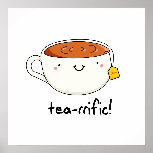 Póster Tea-Rirfic Funny Cup De Tea Pun (Frente)
