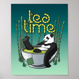 Póster Tea Time Panda