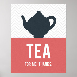 Póster Tea Typography Poster, cocina moderna, Personaliza