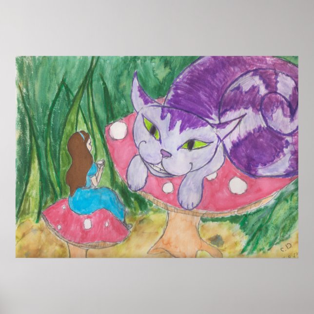 Póster Tea with the Cheshire cat (Frente)