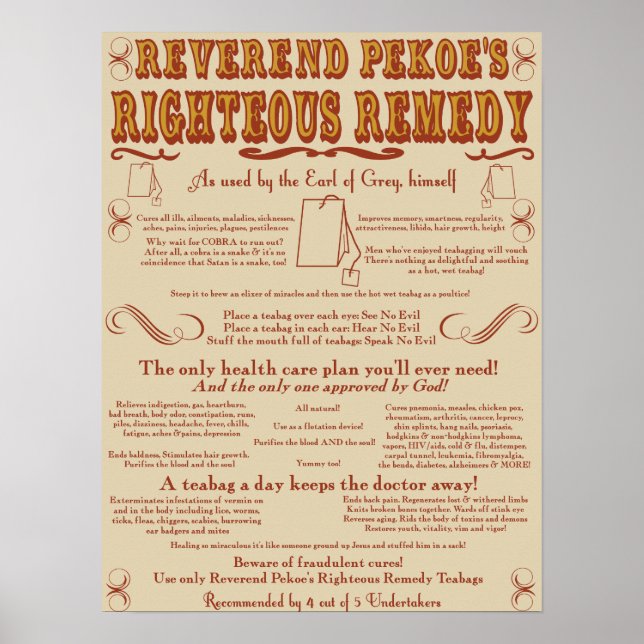 Póster Teabag Miracle Cure (Frente)