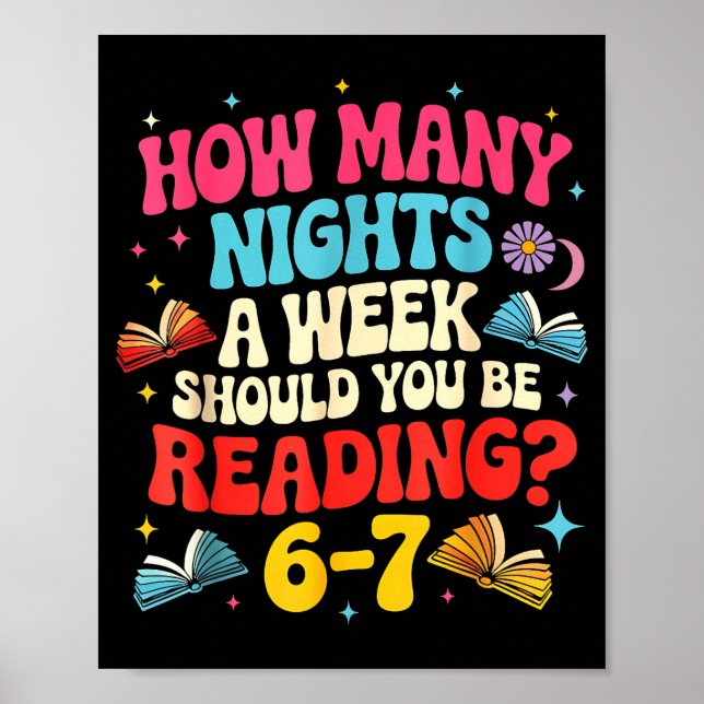 Póster Teacher 67 How Many Nights A Week Should You Be Re (Frente)