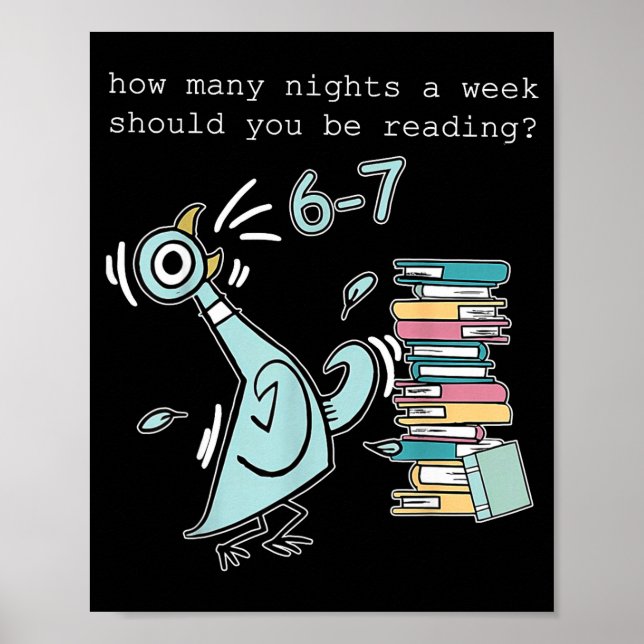 Póster Teacher 67 How Many Nights A Week Should You Be Re (Frente)