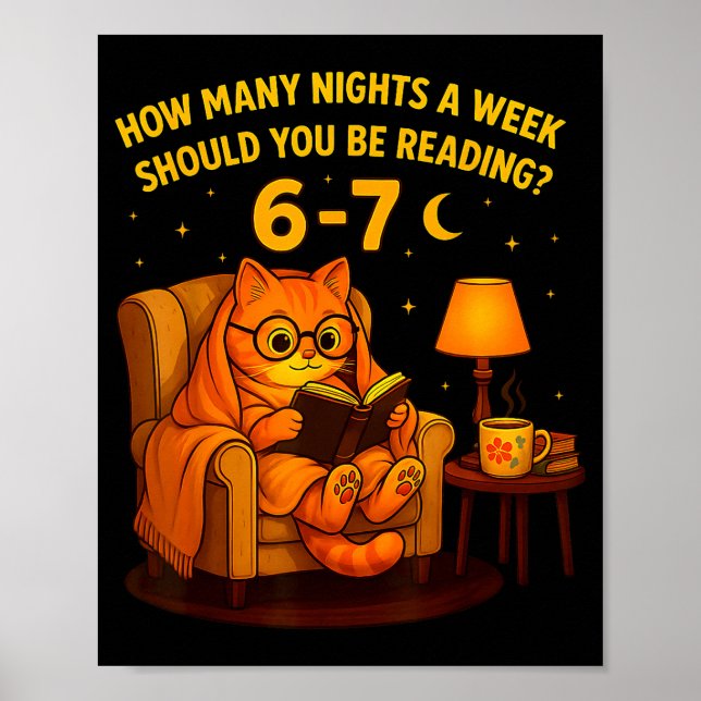 Póster Teacher 67 How Many Nights A Week Should You Be Re (Frente)