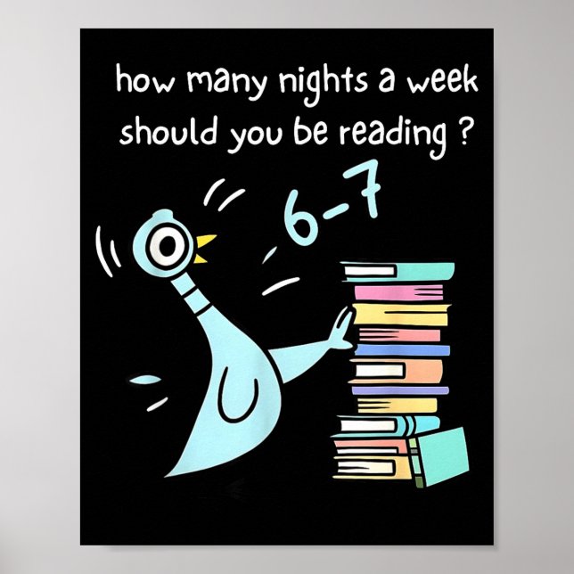 Póster Teacher 67 How Many Nights A Week Should You Be Re (Frente)
