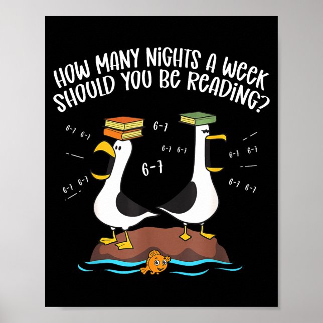 Póster Teacher 67 How Many Nights A Week Should You Be Re (Frente)