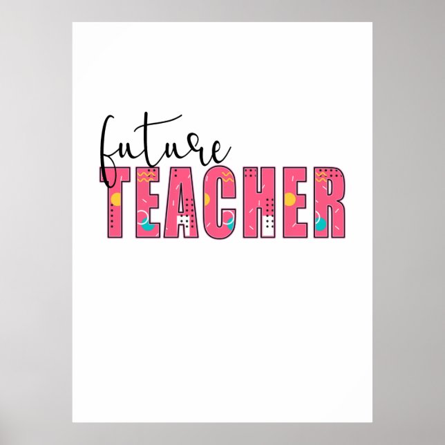 Póster Teacher Art Future Teacher (Frente)