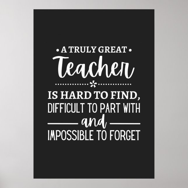 Póster teacher Gift, A Truly Great Teacher (Frente)