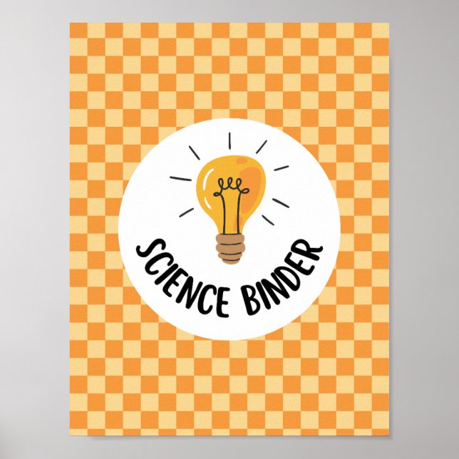 Póster teacher science binder insert or classroom poster (Frente)