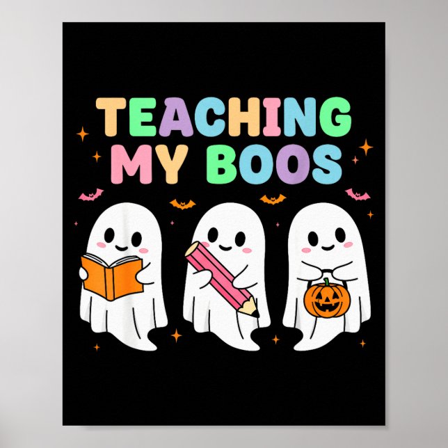 Póster Teaching My Boos Soky Teacher Women Cute Ghost  (Frente)