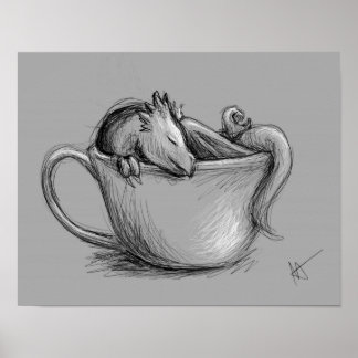 Póster Teacup Dragon