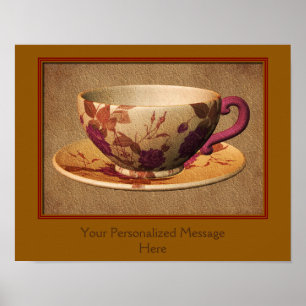 Póster Teacup Y Saucer Crean Tu Propia Cita