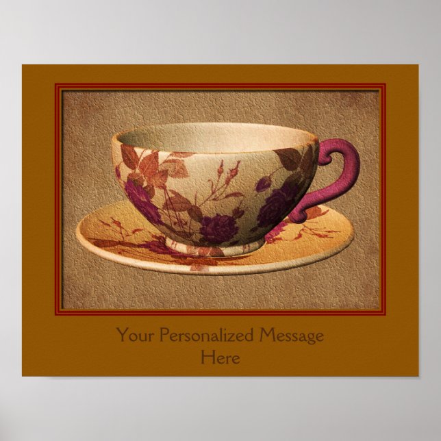 Póster Teacup Y Saucer Crean Tu Propia Cita (Frente)
