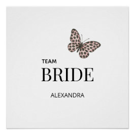 Póster Team Bride Personalized Wedding Design