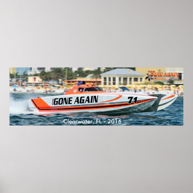 Póster Team GONE AGAIN 388 Skater - Clearwater 2016 (Frente)