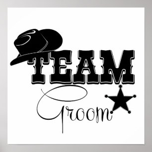 Póster Team Groom - vaquero
