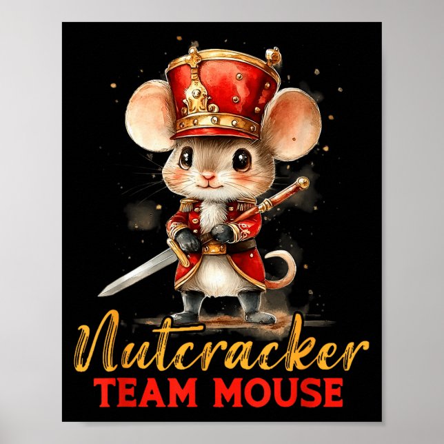 Póster Team Mouse Nutcracker Christmas Dance Pajamas Kids (Frente)