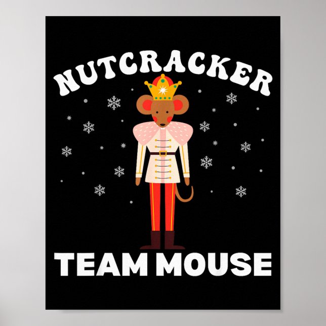Póster Team Mouse Nutcracker Christmas Dance Pajamas Kids (Frente)
