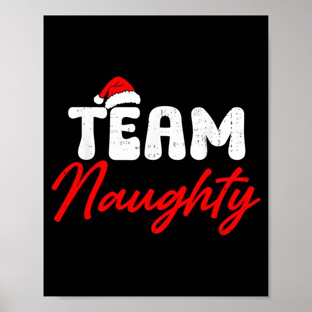 Póster Team Naughty Funny Christmas Couple Matching Team  (Frente)
