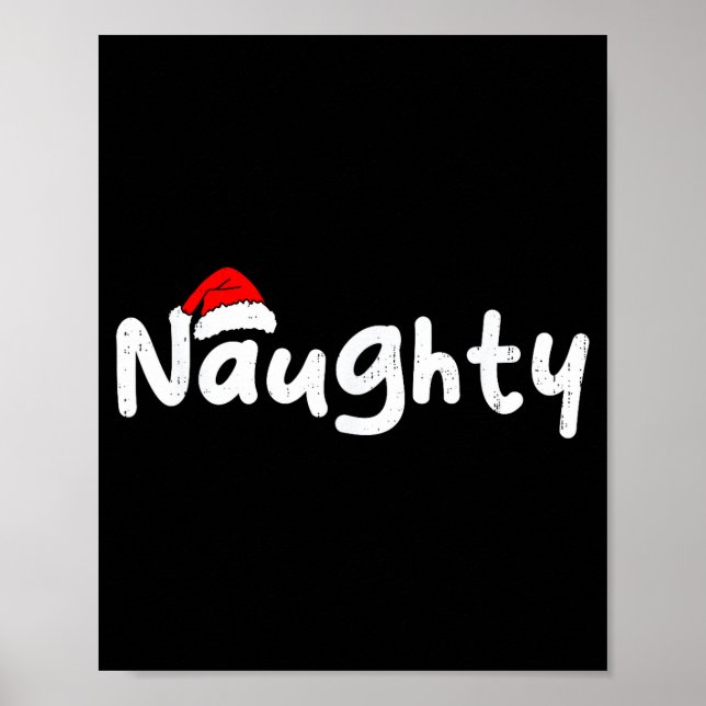 Póster Team Naughty Funny Christmas Couple Matching Team  (Frente)