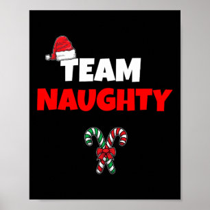 Póster Team Naughty Navidades De Festividades Graciosas E