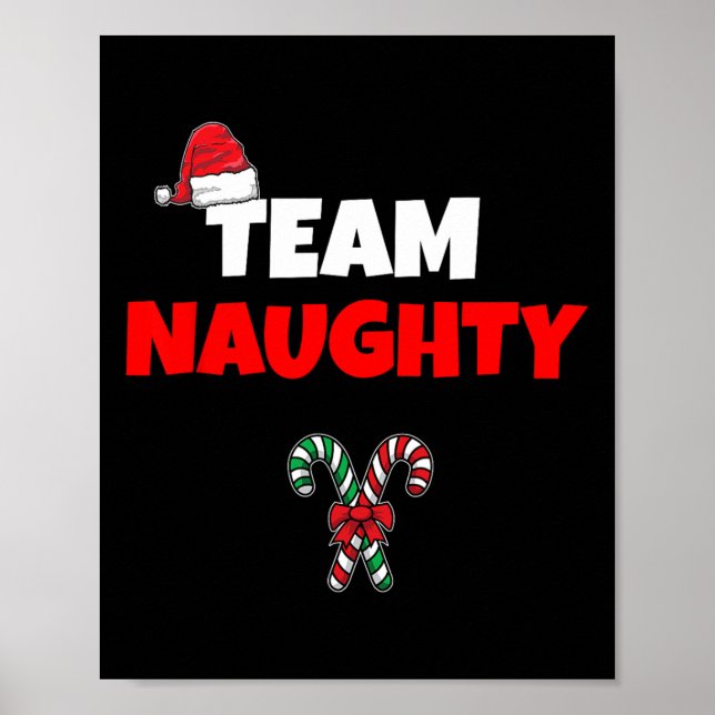 Póster Team Naughty Navidades De Festividades Graciosas E (Frente)