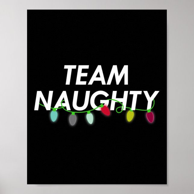 Póster Team Naughy Nice Funny Navidades de vacaciones en  (Frente)