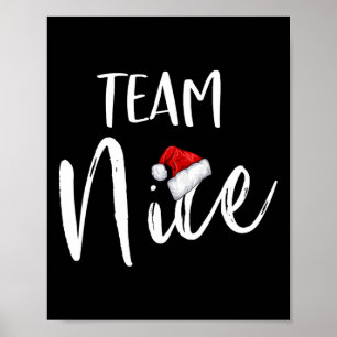 Póster Team Nice Funny Navidades familia coincidiendo con