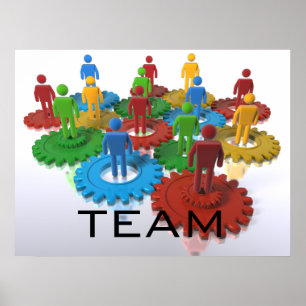 Póster Team poster (with emphasis on diversity)