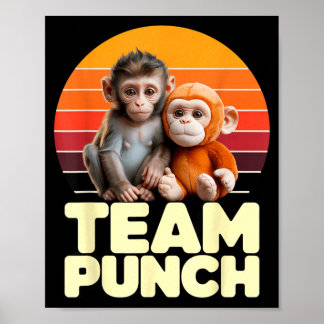 Póster Team Punch Baby Monkey Sunset Duo