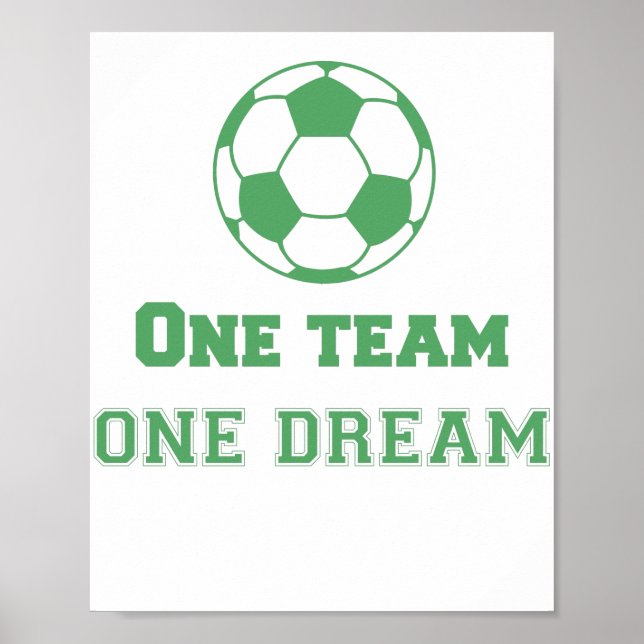 Póster Team Quote One Team one Dream Soccer (Frente)