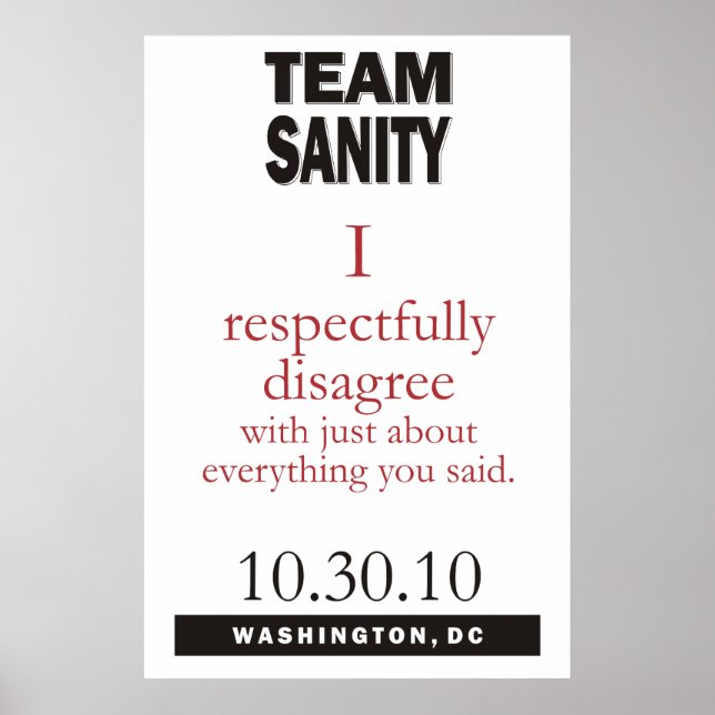 Póster Team Sanity poster (Frente)