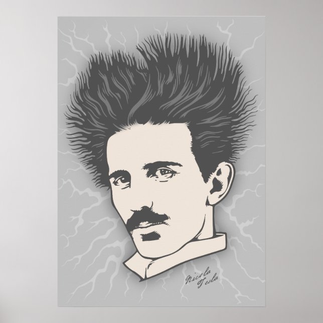 Póster Team Tesla Static Hair (Frente)