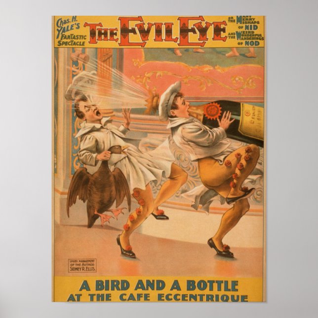 Póster Teatro "A Bird & a Bottle" (Frente)