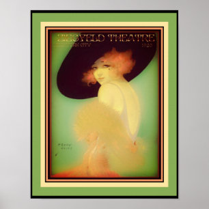 Póster Teatro Art Deco 1920 Ziegfeld