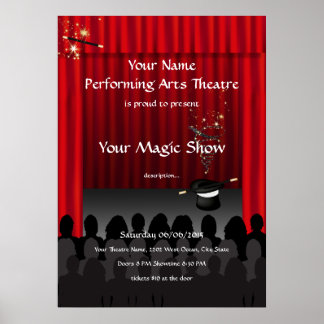 Póster Teatro Artes Escénicas Escenario mágico Poster