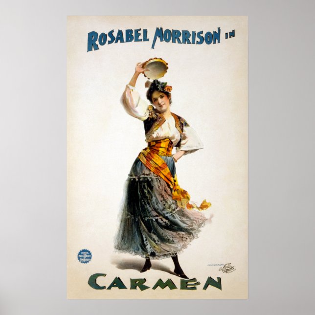 Póster Teatro "Carmen" de Rosabel Morrison (Frente)