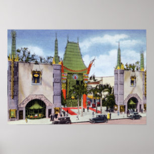Póster Teatro chino Graumans de Los Ángeles California